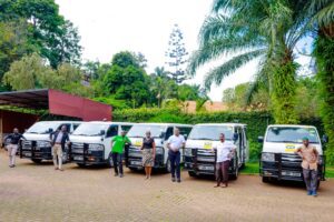 Simba Telecom management with the new vans