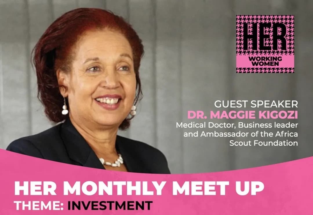 Let's learn about investments with Dr. Maggie Kigozi at the November HER meet up